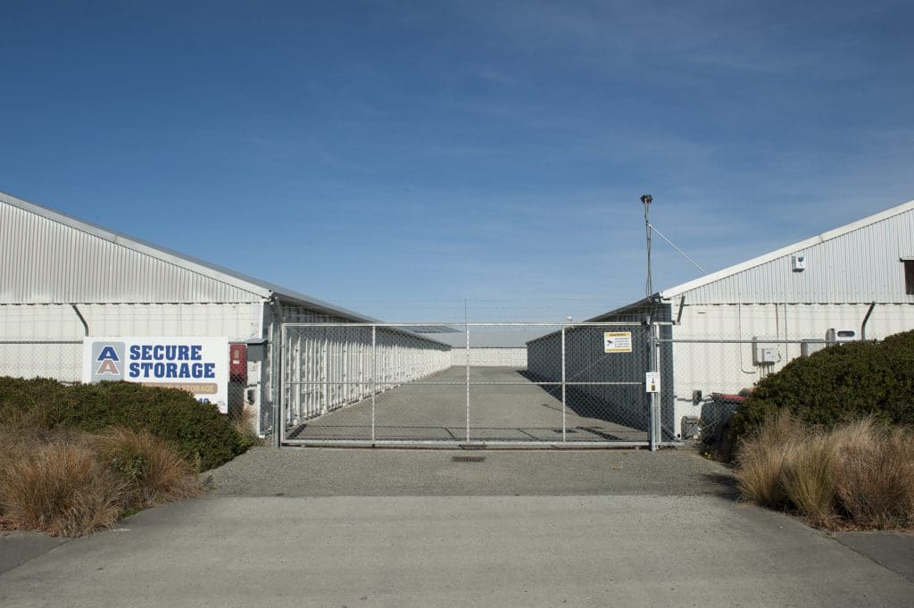 Container Units under cover and safely behind fence